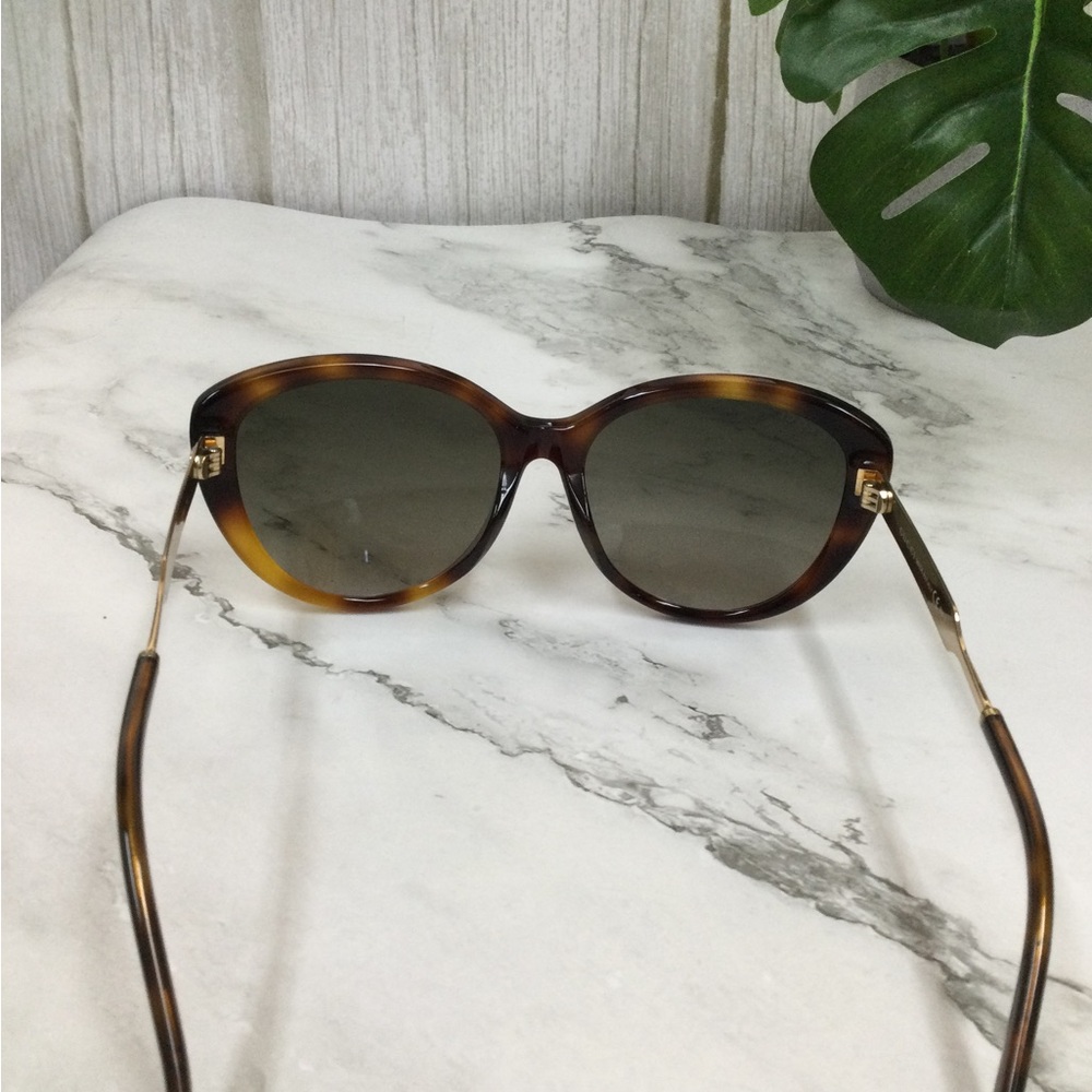 NIB GUCCI Tortoiseshell Cat Eye Sunglasses - Brown Gradient Lenses - Picture 3 of 10